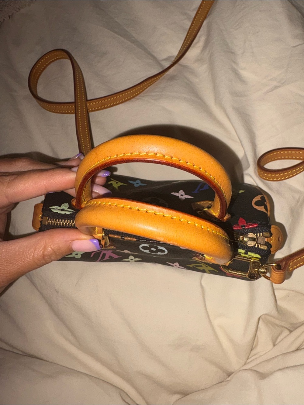 Louis Vuitton Vintage Murakami Multicolor Mini Nano Speedy with Shoulder Strap - Picture 6 of 9